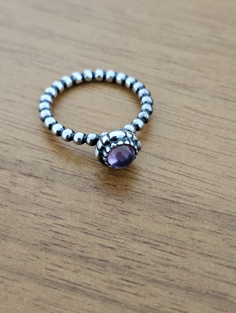 Authentic Pandora February Birthday Bloom Ring